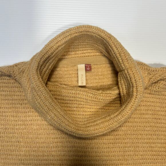 Pilcro Anthropologie Cowl Neck Tunic Sweater Honey Beige Women’s Small Neutral - Picture 12 of 16